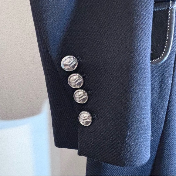 THE UPSIDE Sz M (estimated) Fit & Flare Western Inspired Wool Blend Maxi Coat - Picture 8 of 16